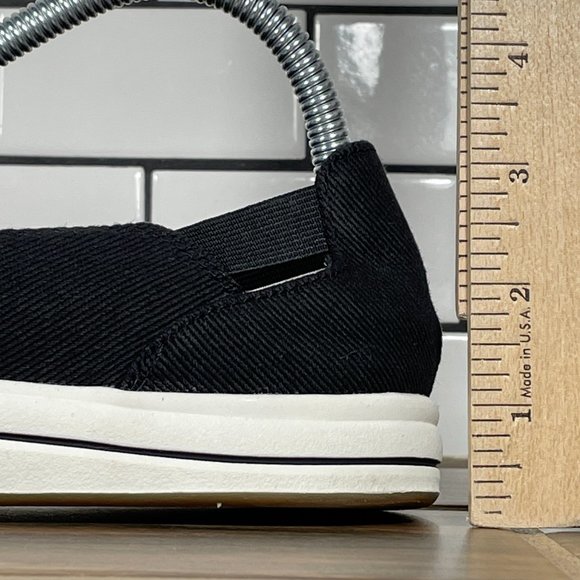 Clarks Cloudsteppers Breeze Step Womens Sz 6.5 Wide Shoes Black Comfort Slip Ons - Picture 10 of 14